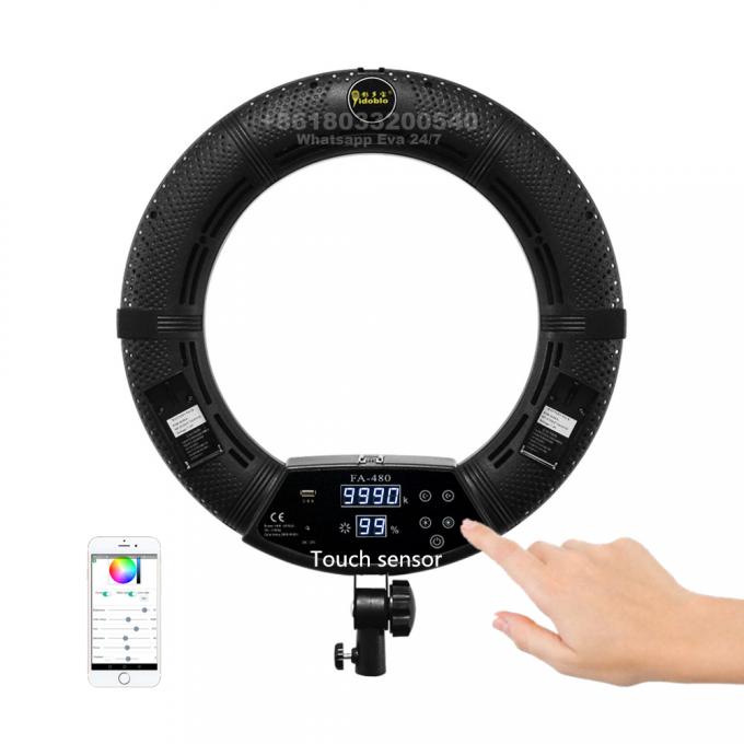 FD-480II fotografia selfie ring preencher luz vlogging vídeo ringlight youtube conjunto com espelho 3